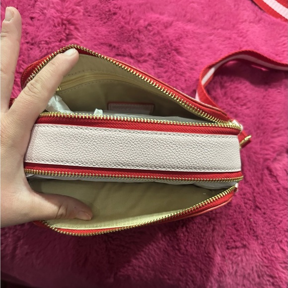 Women's Blush Pink Crossbody with Stripe Strap - Picture 2 of 2